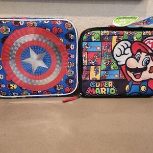 NWT Nintendo Super Mario Bioworld Lunch And MARVEL Box